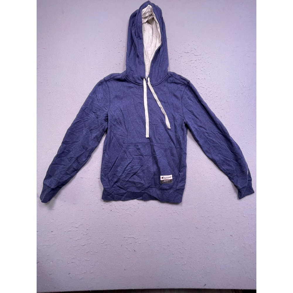 Champion Originals Hoodie Cotton Blend Heather Blue Small Mens